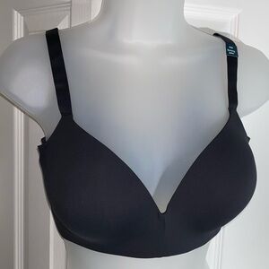 NWT Tommy John Comfort Smoothing Lightly Lined Wireless Bra Black 34D New  AA15